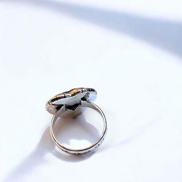 Sterling Silver Heart-Shaped Purple Mojave Turquoise Ring (Size 8) - Picture 6 of 14